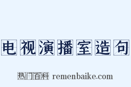 电视演播室造句是什么意思的图片